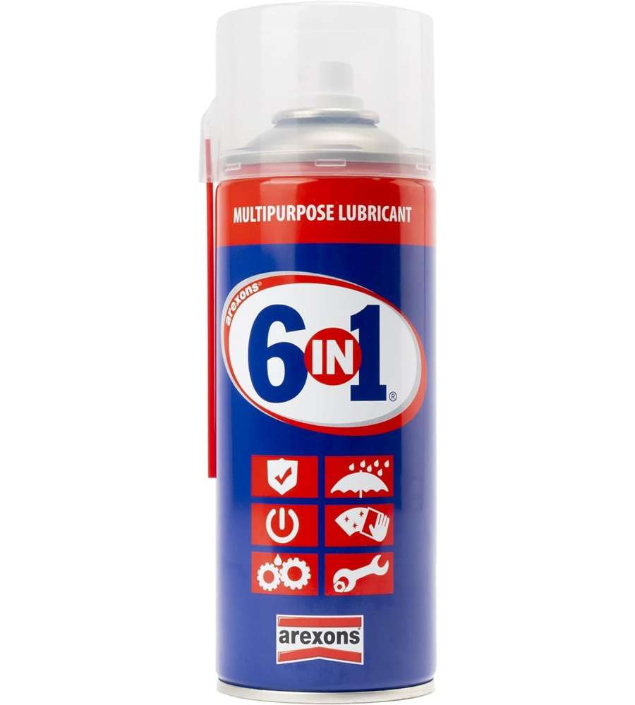6 in 1 by Arexons 400ml - Lubrificante Multifunzionale per Cura e Manutenzione di Veicoli e Attrezzature Arexons 6 in 1 by Arexons 400ml - Lubrificante Multifunzionale per Cura e Manutenzione di Veicoli e Attrezzature Arexons